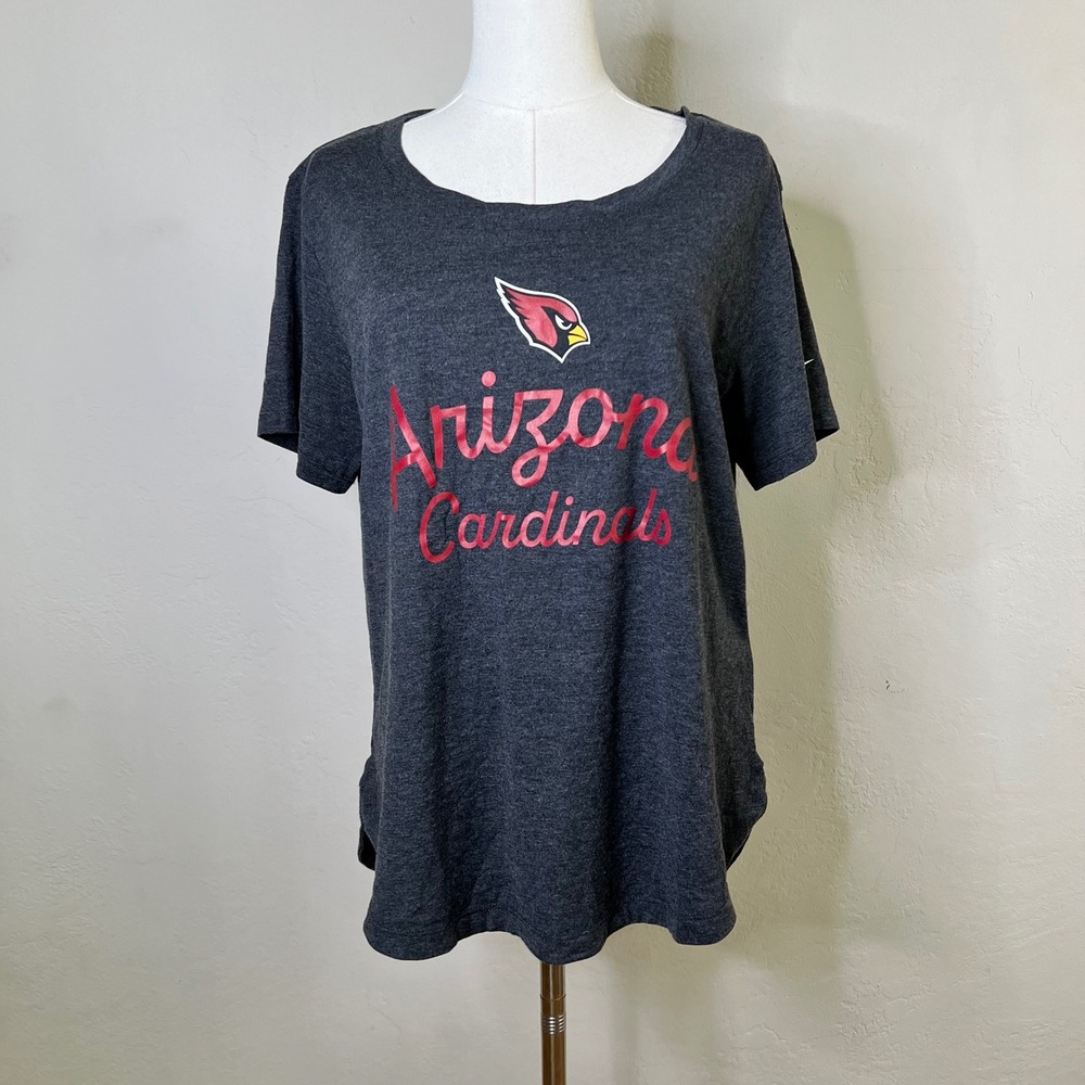 Arizona Cardinals Nike T-Shirt Womens Size Large Gray Tee NFL Football NEW